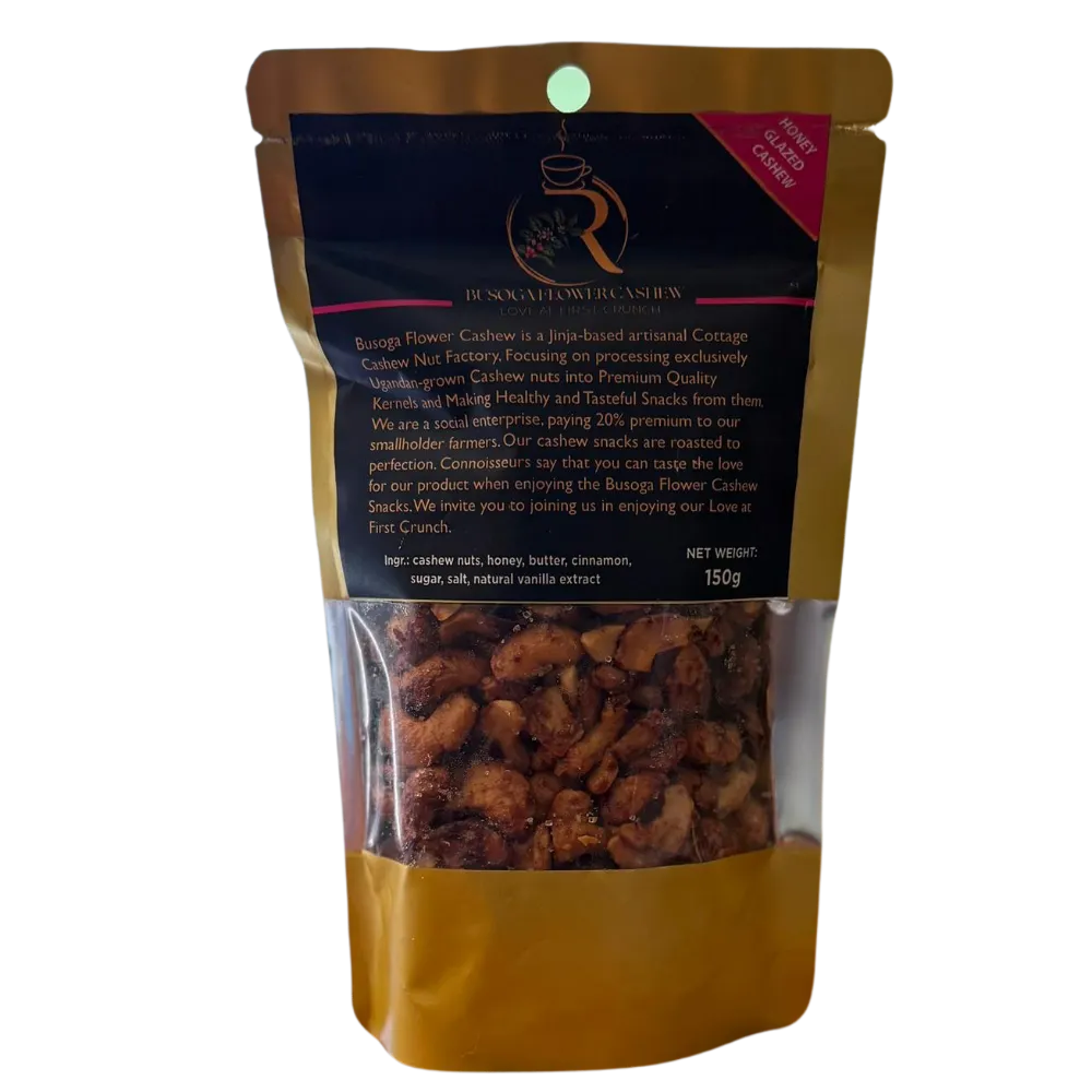 Busoga flower Company honey glazed cashew Busoga Flower Company Honey Glazed Cashew - Image 1