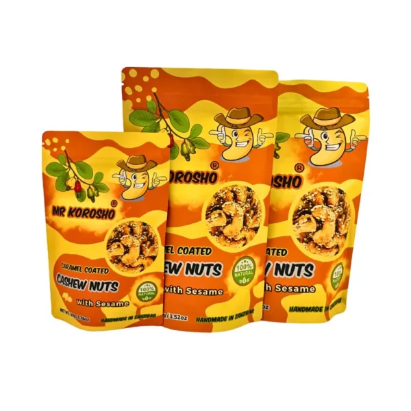 Mr Korosho Caramel Coated Cashew Nuts With Sesame
